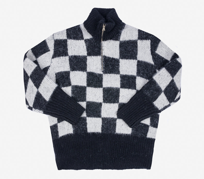 Grunge Check Sweater