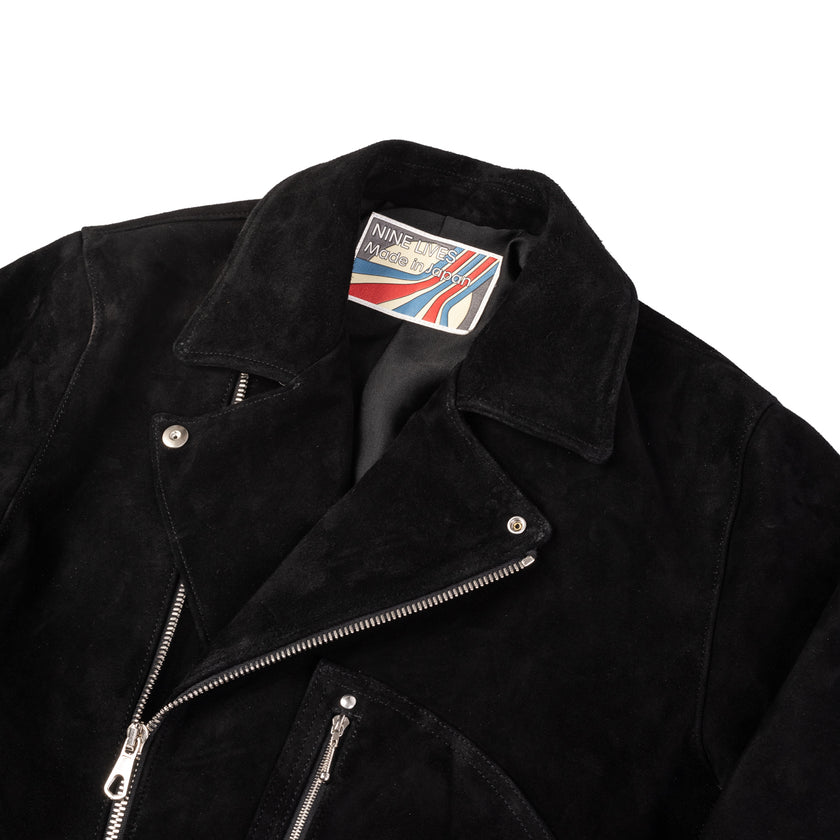 "The Dirty Bird" Double Rider's Horsehide Jacket – Suede Black