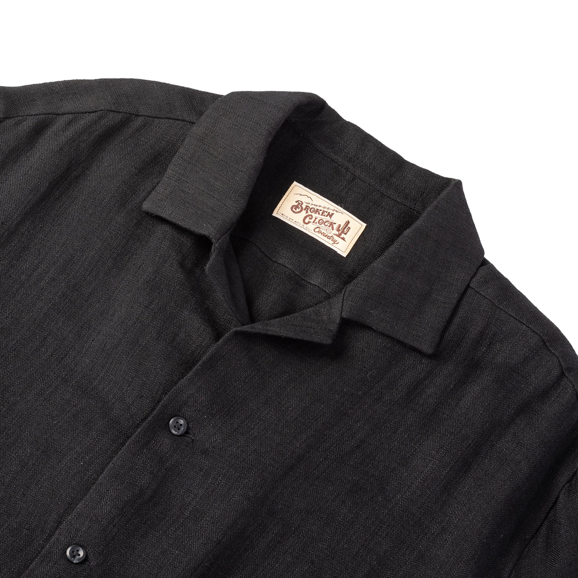 Art Comes First x 9L Double Gauze Linen Camp Collar - Black