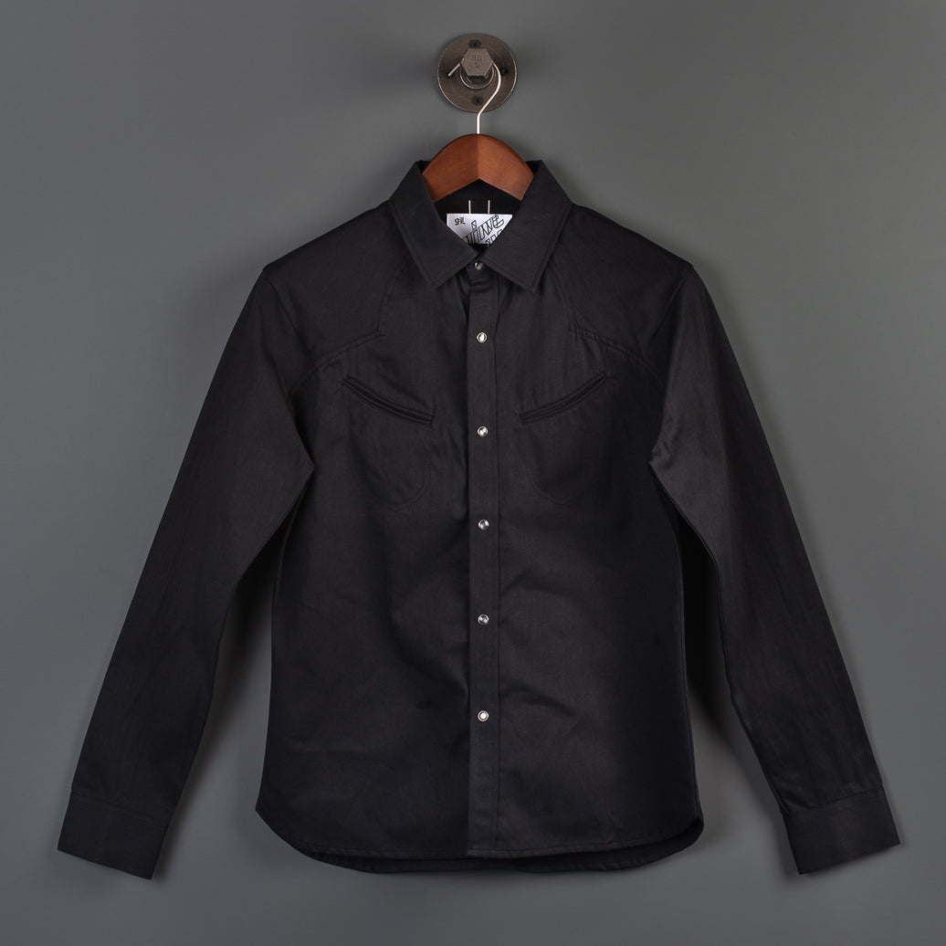 Replicant Raglan Denim Western Shirt - Black